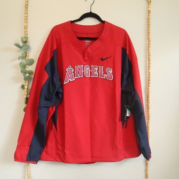 NWT Nike Angels Pullover Vneck Jacket Red Size XL - Picture 3 of 10